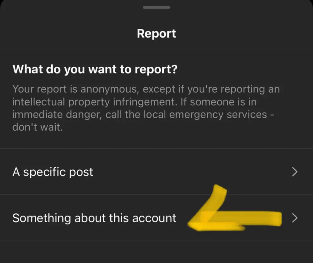 Report an Instagram account or content